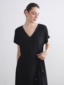 V Yaka A Kesim Elbise