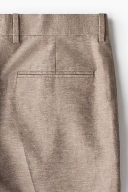Pantal?n sastre en mezcla de lino Regular Fit - H&m фото 4
