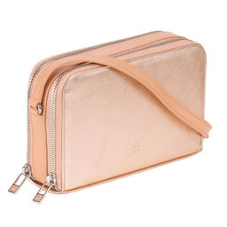 Итальянская женская сумка кросс-боди DuDu Bags серии Ines | золотистый пэчворк
