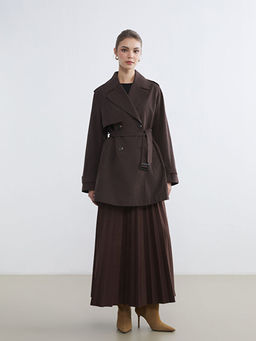 Beli Fermuarl? S?et G?r?n?ml? Pileli Etek