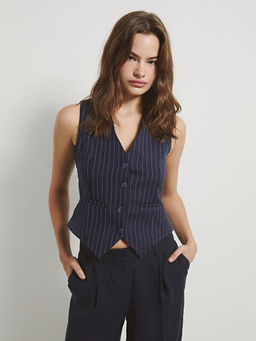 V Yaka Kad?n Klasik Yelek