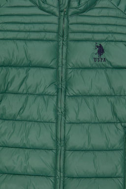 Темно-зеленое пальто для мальчика - U.s. polo assn фото 3
