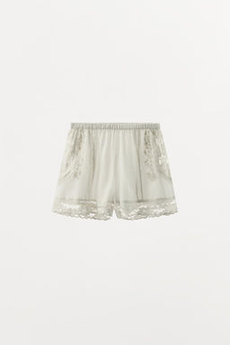 LIMITED EDITION EMBROIDERED LACE SHORTS - Zara фото 3