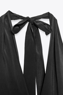 HALTER MIDI DRESS WITH TIE - Zara фото 9