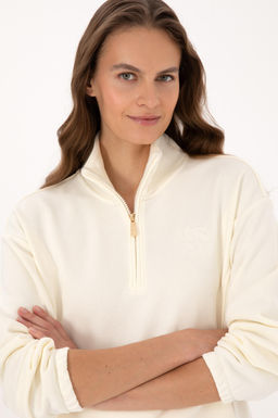 Kad_n Krem Sweatshirt - U.s. polo assn фото 2