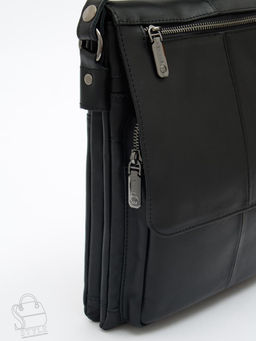 Сумка мужская кожаная 7618Z black Zinimsk