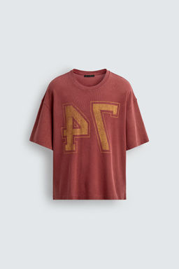 VARSITY OPEN WEAVE T-SHIRT - Zara фото 8