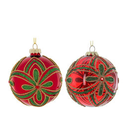 Украшение новогоднее "Шар", L8 W8 H9 см, 2в.