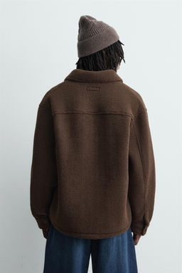 FAUX SHEARLING OVERSHIRT - Zara фото 3