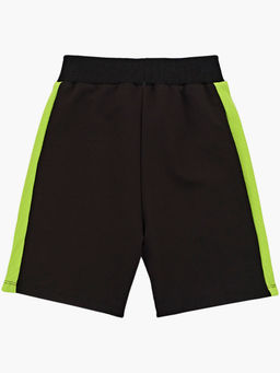 Шорты для мальчика 22-3458 черный|салатовый