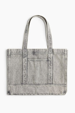 Bolsa shopper en denim efecto lavado