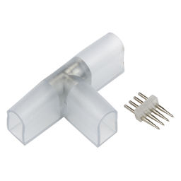 UTC-K-34/N22 CLEAR 010 POLYBAG Соединитель контактный Т-образный для светодиодных лент ULS-N22 RGB NEON 220В, 10x18мм, 4 контакта. Цвет прозрачный, 10 штук в пакете. TM Uniel