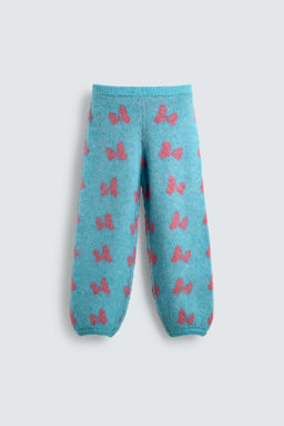INTARSIA KNIT TROUSERS WITH BOWS HARRY LAMBERT FOR ZARA X DISNEY