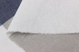 Вареный (стираный) хлопок Крупная клетка цв.синий/бежевый, ш.2.50м, хлопок-100%, 115гр/м.кв - Купава фото 5