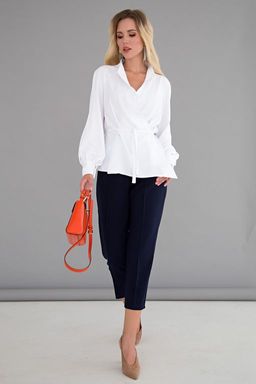 Блуза Идеальная асимметрия (белая) Б1525-11 - Lt collection фото 6