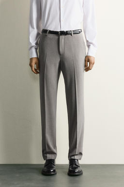 PANTAL?N REGULAR FIT TRAJE RAYAS / Gris vigor?