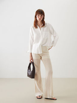 D?z Uzun Kollu Arm?rl? Kad?n G?mlek