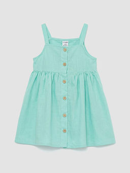 Kare Yaka F?rf?rl? K?z ?ocuk Elbise