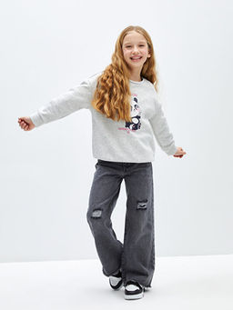 Wideleg K?z ?ocuk Jean Pantolon