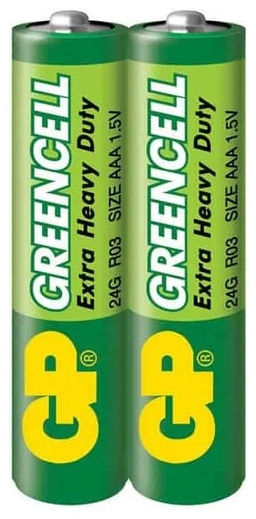 Набор батареек 4 шт GP GREENCELL солевые R03 AAA (GP24G2CR4) 10883