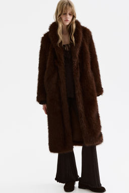 Abrigo efecto pelo con cuello esmoquin - H&m фото 3