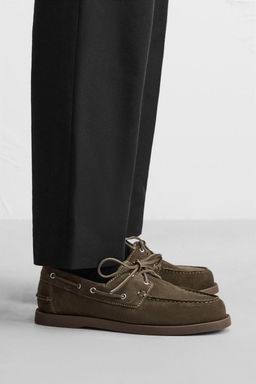 LEATHER DECK SHOES - Zara фото 3