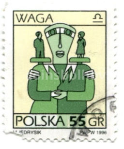 Марка Весы 1996 год Польша