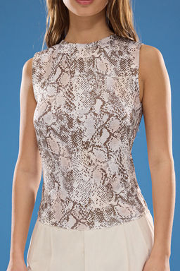 Tas Y?lan Desenli Ince Bluz TWOSS25BZ00335 - Trendyolmilla фото 3