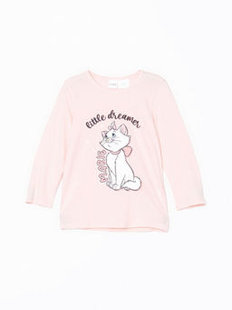 Bisiklet Yaka Bask?l? K?z ?ocuk Pijama Tak?m?