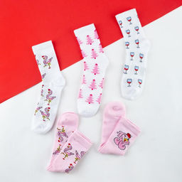 Носки женские новогодние KAFTAN С Новым Годом! размер 36-40 (23-25 см), набор 5 пар  фото 2