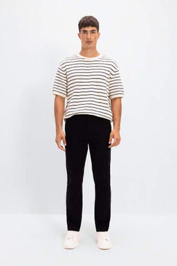 Прямые брюки-чинос из парусины - Defacto фото 4