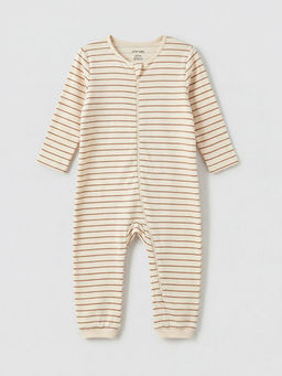 Bisiklet Yaka ?izgili Erkek Bebek Tulum 2li