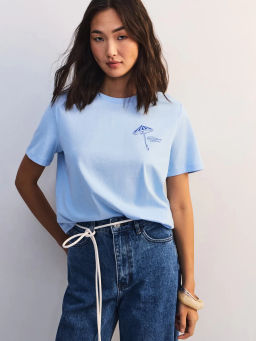 Футболка из хлопка с принтом ZR2605013411-41 / Zarina