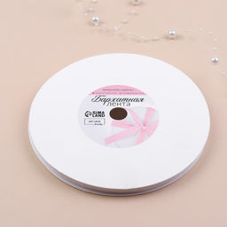 Лента бархатная, 6 мм, 18 1 м, цвет белый №01 - Арт узор фото 5