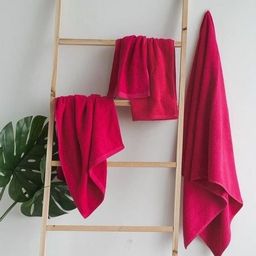 Махровое полотенце Светофор-малина 70*140 см. хлопок 100%