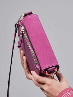 Сумка замшевая Azaro 31032 фиолетовый флокс