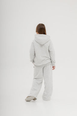 068 Детский костюм с палаццо, серый меланж - Knitka wear фото 8
