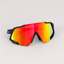 Очки спортивные солнцезащитные ESLNF. ударопрочные. Линза: HD POLARIZED-Зеркальная. Silicone переносица и боковые душки. Черный-Оранжевый /уп 50/ - ГалеонТрейд фото 5