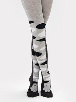 Цена за 3 пары! Колготки детские серого цвета с рисунком - Mark formelle фото 2