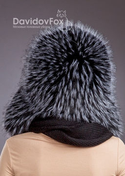 Шапка Ушанка экомех енот блэк