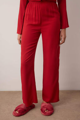 Pembe Kurdele/Fiyonk Nak?s Detayl? Viskon Dokuma Pijama Tak?m? THMAW26PT00089 - Trendyolmilla фото 11