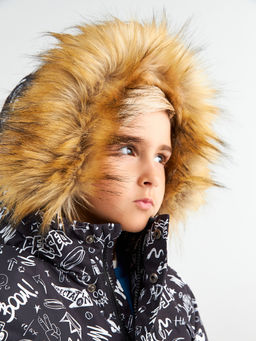 ACOOLA / Куртка детская для мальчиков Japa черный принт  фото 3