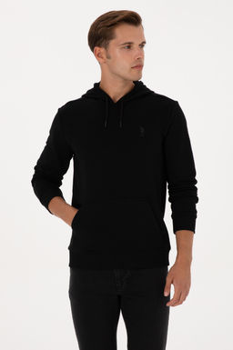 Erkek Regular Fit Kapi_onlu Siyah Basic Sweatshirt Sepette S_rpriz _ndirim - U.s. polo assn фото 3