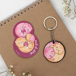 Цена за 2 шт. Магнит на холодильник и брелок Мур-мур. 8 Марта, набор 2 предмета - Сима-ленд фото 2