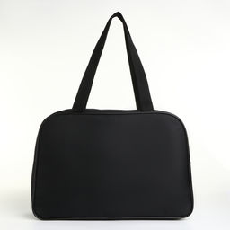 Сумка для обуви на молнии TEXTURA, наружный карман, чёрная