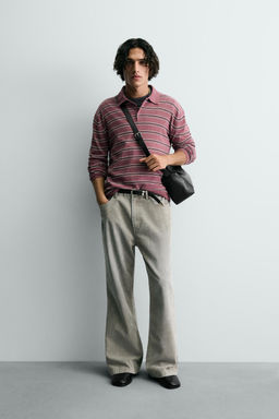 STRIPED KNIT POLO SHIRT - Zara фото 9