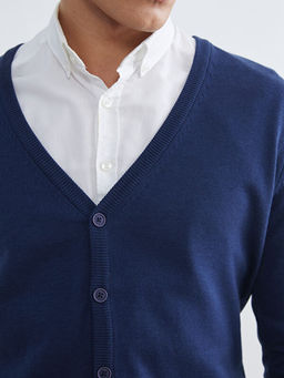 Standart Kal?p V Yaka Erkek Triko H?rka