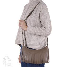 Сумка женская кожаная 3580VG gray Vitelli Grassi в Новосибирске