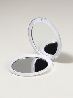 Зеркало складное «Птички», d=7.3 см, с увеличением х2, сиреневое