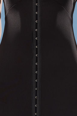 Siyah Agraf Detayl? Dokuma S?k Abiye Gece Mezuniyet Elbisesi TPRSS25EL00060 - Trendyolmilla фото 4